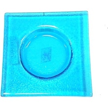 IN-spirace Sklo čtverec ROUND tyrkys 11,5x11,5x1