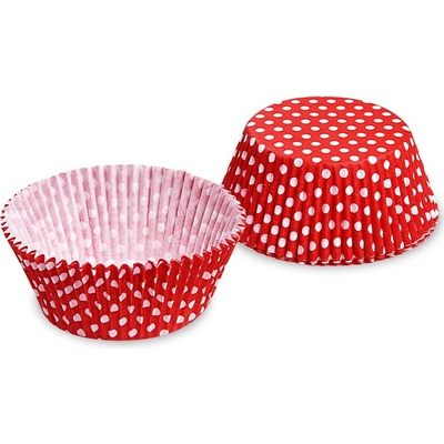 Wimex Papierové cukrárske košíčky bodkované bielo-červené 50x30 mm 40 ks