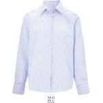 Neoblu 4338 BAPTISTE MEN / Мъжка риза с дълъг ръкав от микро твил - сини райета 4XL (244338akc14)
