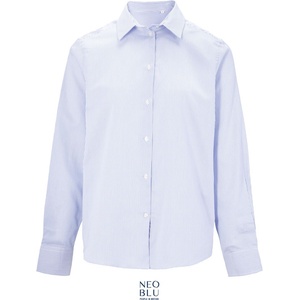 Neoblu 4338 BAPTISTE MEN / Мъжка риза с дълъг ръкав от микро твил - сини райета 4XL (244338akc14)