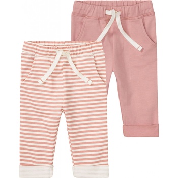 Lupilu Dievčenské tepláky pre bábätká BIO 2 kusy bledoružová