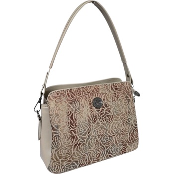 Бежова чанта с рози - Sofila