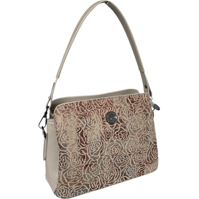 Бежова чанта с рози - Sofila
