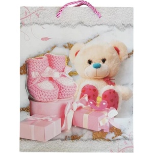 Raya Toys Хартиена торбичка за подарък за бебе с 3D принт Raya Toys S, 23 см