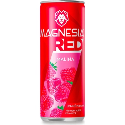 Magnesia Red ochucená minerální voda Malina 4 x 0,33 l