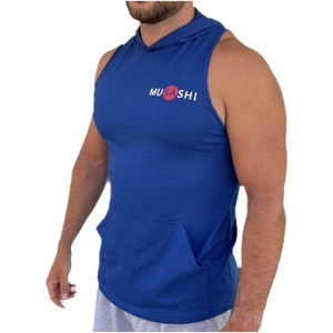 Musashi Потник с качулка - Син / Tank Top with Hoodie - Blue M