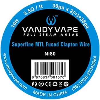 Vandy Vape Superfine MTL Fused Clapton Vape Wires Ni80