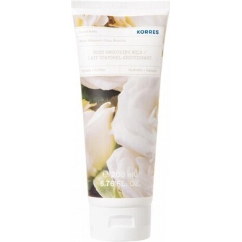 KORRES Изглаждащо и овлажняващо мляко за тяло бели цветя, Korres White Blossom Body Smoothing Milk 200ml