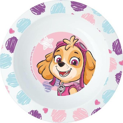 Stor Plastová miska růžová Paw Patrol 16 cm