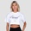GymBeam Дамска къса тениска Earned White M