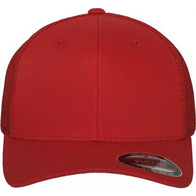 Flexfit Mesh Cotton Twill Trucker ČERVENÁ