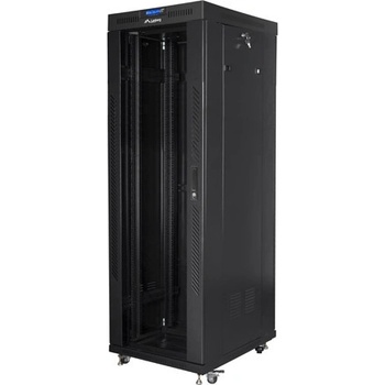 Lanberg rack cabinet 19" free-standing 37U/800x1000 (flat pack) with glass door lcd black v2 (FF01-8037-12BL)