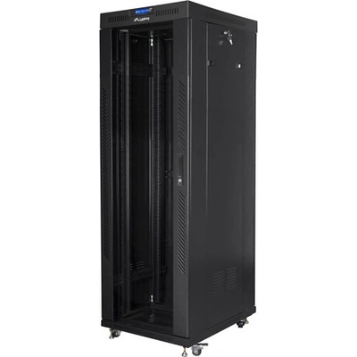 Lanberg rack cabinet 19" free-standing 37U/800x1000 (flat pack) with glass door lcd black v2 (FF01-8037-12BL)