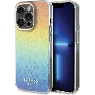 GUESS Кейс Guess IML Faceted Mirror Disco Iridescent за iPhone 15 Pro, многоцветен (3666339172336)