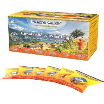Everest Ayurveda Vrecúšková kolekcia himalájskych relaxačných čajov 30 x 2 g