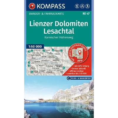 Lienzer Dolomiten, Lesachtal (Kompass - 47) - turistická mapa