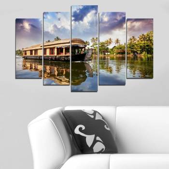 Vivid Home Картини пана Vivid Home от 5 части, Пейзаж, Канава, 110x65 см, Стандартна форма №0023