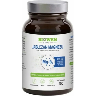 Biowen Magnesium Malate 835 mg with Vitamin B6 P-5-P 100 kapsúl