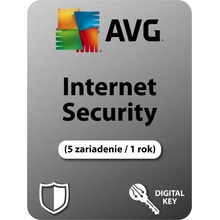 AVG Internet Security, 5 lic. 12 mes.