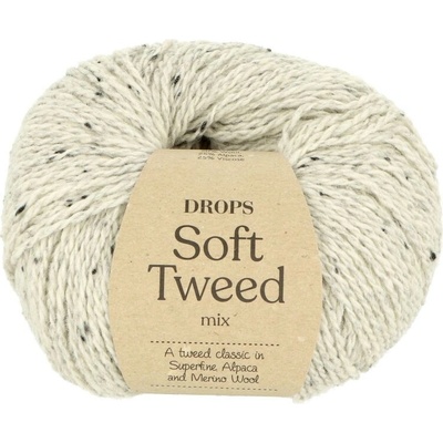 Drops Soft Tweed MIX 20 prírodná biela s čiernou