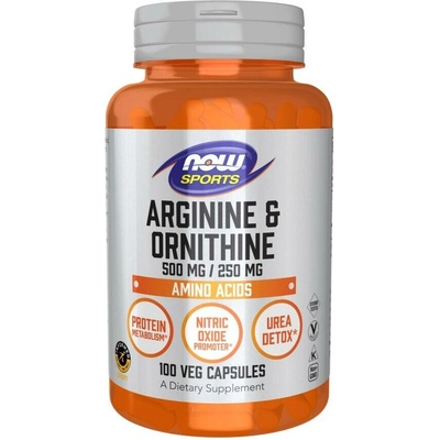 Now Foods L-Arginine a L-Ornithine 100 kapsúl
