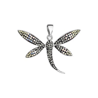Evolution Group Stříbrný přívěšek vážka krystaly Crystals from Swarovski® 34164.3