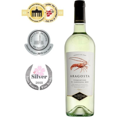 Cantina Santa Maria La Palma ARAGOSTA VERMENTINO DI SARDEGNA D.O.C. suché bílé 2023 12% 0,75 l (holá láhev)