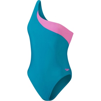 Speedo Бански костюм Speedo Women's Asymmetric One Piece Swimsuit - Green/Pink