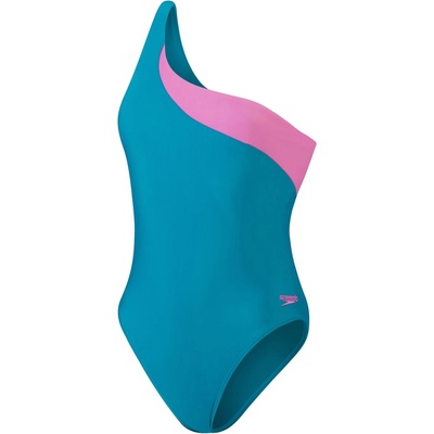 Speedo Бански костюм Speedo Women's Asymmetric One Piece Swimsuit - Green/Pink
