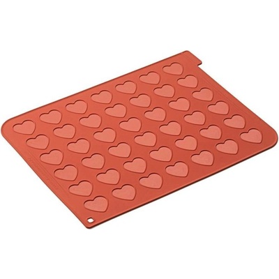 CakeSupplies Silikonová forma na makrónky ve tvaru srdce 30x40cm
