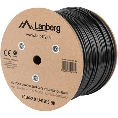 Lanberg LCU6-21CU-0305-BK drát, 305m