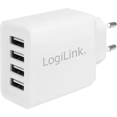 LogiLink USB Charger 4x, 4.8A, white, Logilink PA0211W (PA0211W)