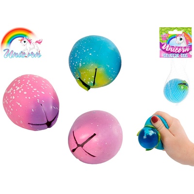 Mikrotrading UNICORN vejce strečové antistresové 6 cm s jednorožcem