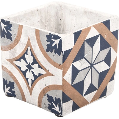 Esschert Design Betónový Hrniec Azulejos 13Cm