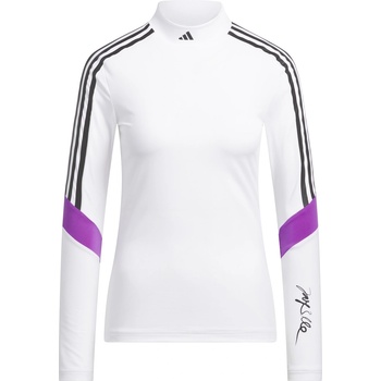 adidas Блуза с яка Adidas Women's Mock Long Sleeve Performance Polo Shirt - White