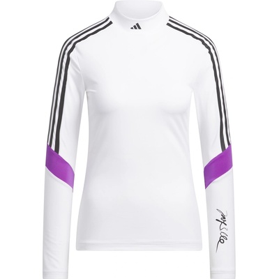 adidas Блуза с яка Adidas Women's Mock Long Sleeve Performance Polo Shirt - White