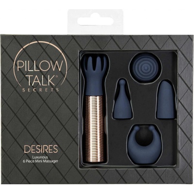 Pillow Talk Secrets Choices 6 Piece Mini Massager Mini s výměnnými nástavci