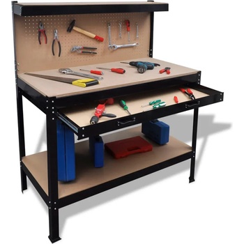 Image 1 of vidaXL Работна маса с чекмедже и стена за инструменти (141769)