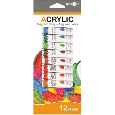 Barvy akrylové 12ks 12ml – Sleviste.cz