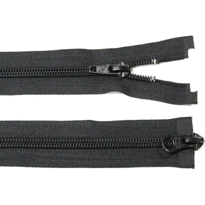 Spirálový zip no.5 rozepínací dvoucestný 90cm černý