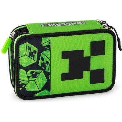 Panini Ученически несесер с пособия Panini Minecraft - Creepers, с 3 ципа (74363)