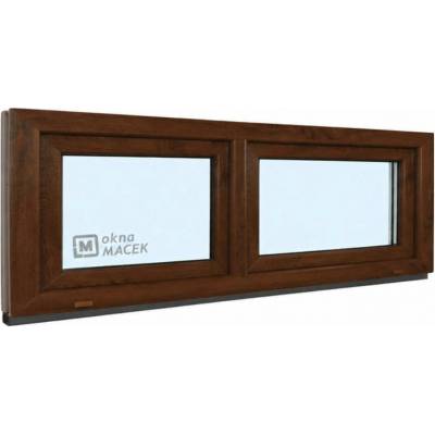 Kömmerling 70 Ad S/S 1800 X 500 mm Tmavý Dub/Bílá jednostranně Sklo Čiré Neotevíratelné