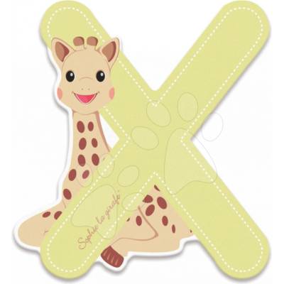 Janod drevené písmeno X Sophie The Giraffe béžové