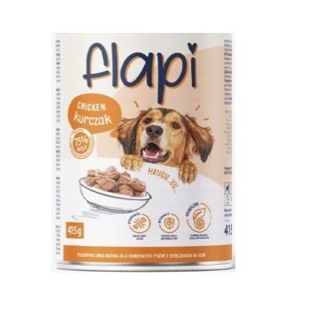 Flapi консерва за куче - пиле в грейви сос