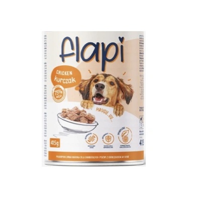 Flapi консерва за куче - пиле в грейви сос