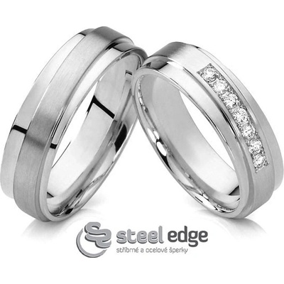 Steel Wedding Snubní prsteny chirurgická ocel SPPL001 – Zboží Mobilmania