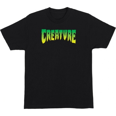 Creature tričko Logo S/S Heavyweight T-Shirt Navy w/Pale Green