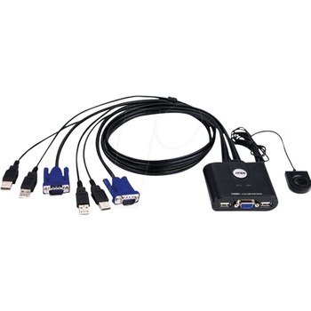 ATEN Превключвател KVM ATEN CS22U, 2x 1, USB (CS22U-AT)