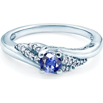 Image 1 of SAVICKI Годежен пръстен: бяло злато. син сапфир