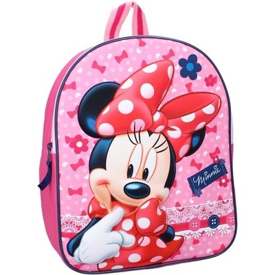 Vadobag Batoh MINNIE s krajkou 3D 088-8443 - růžový/3D Barva: Růžová